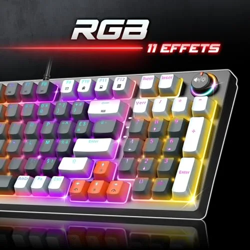 Spirit of Gamer XPERT-K350 Grey Mécanique Hot-Swap RGB - vue 5