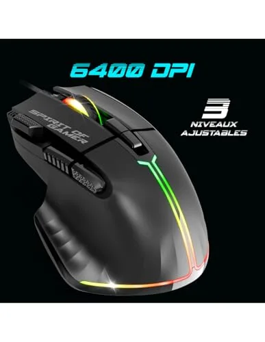 Spirit of Gamer Ultimate 600 Pack Clavier Souris Gaming Filaire RGB - vue 5