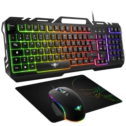 SPIRIT OF GAMER PRO-MK5 Pack Gaming 3 En 1 Clavier Membrane RGB AZERTY