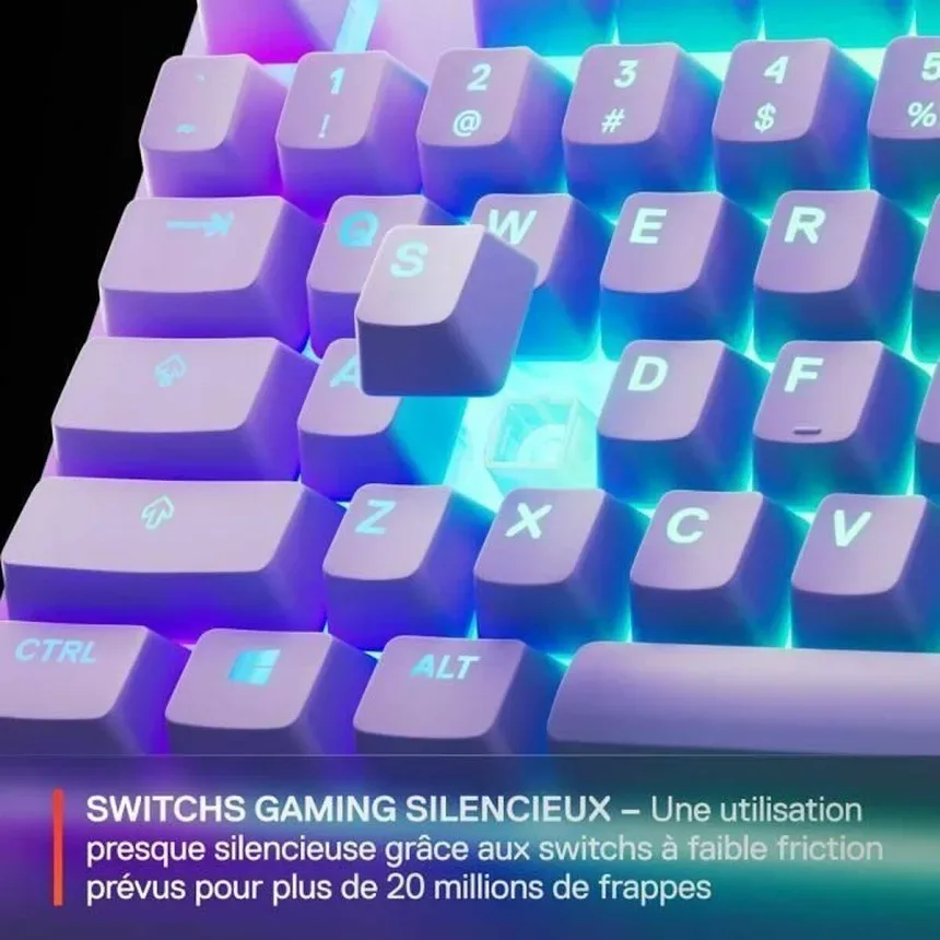 SteelSeries Apex 3 TKL Lavande - vue 2