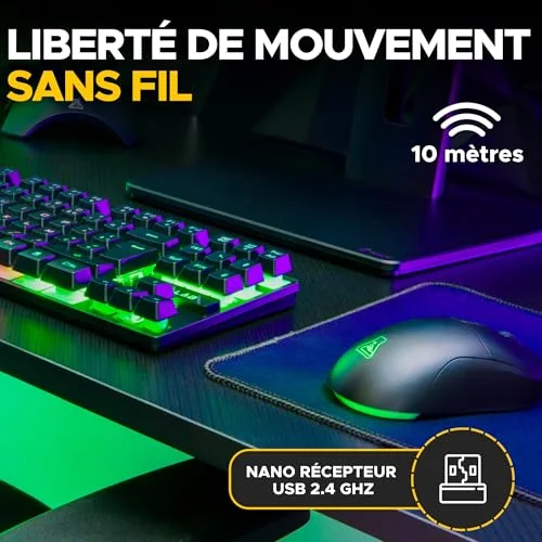The G-Lab Combo Oxygen EX TKL sans fil membrane RGB - vue 2