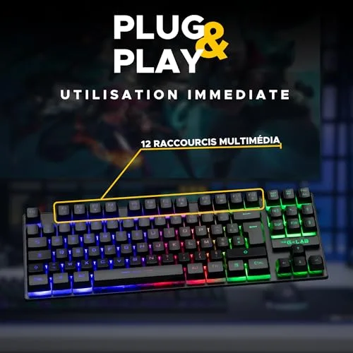 The G-Lab Combo Oxygen EX TKL sans fil membrane RGB - vue 5