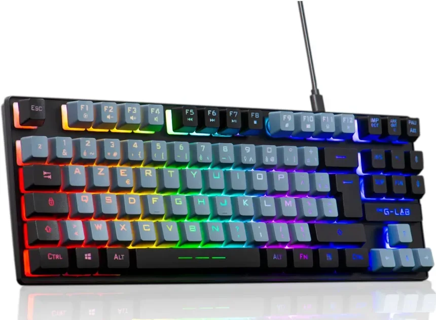 The G-Lab Keyz Caesium TKL Gris et Noir - vue 1