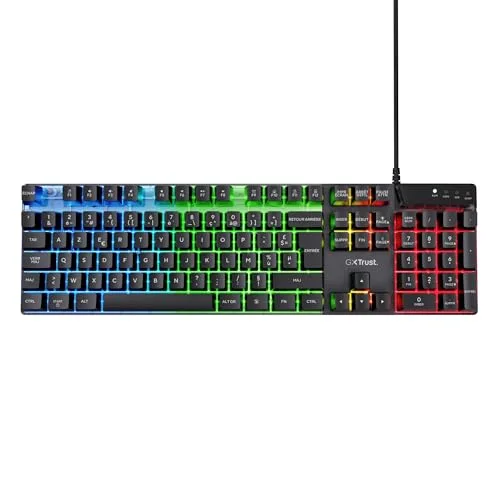 Trust GXT 835 Azor Clavier gamer membrane AZERTY - vue 2