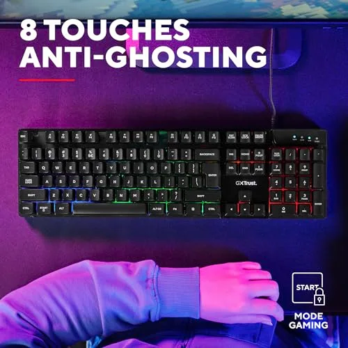 Trust GXT 835 Azor Clavier gamer membrane AZERTY - vue 5