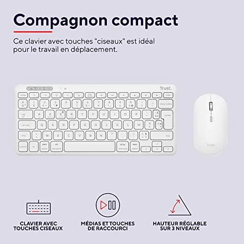Trust Lyra Pack clavier-souris sans fil Bluetooth AZERTY - vue 6