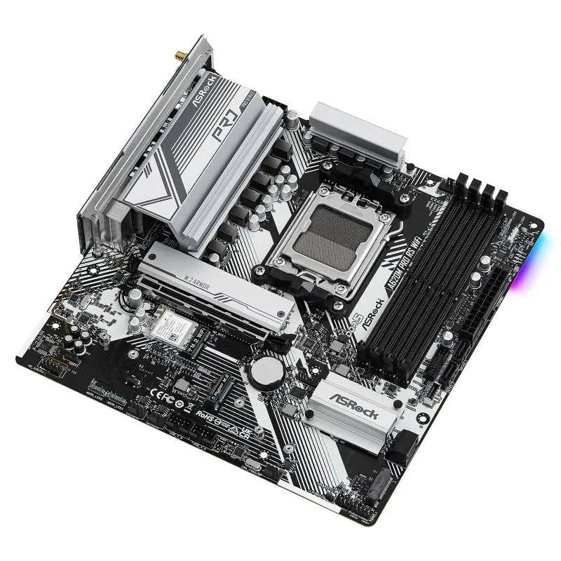 ASRock A620 AMDMicro ATX A620M Pro RS WiFi192 Go 3x WiFi 6E GRGB image 3