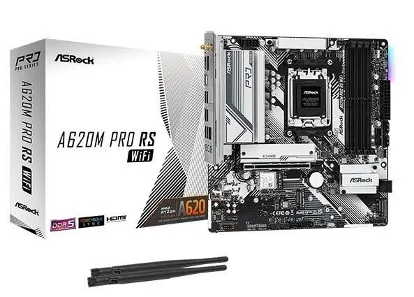 ASRock A620M Pro RS WiFi,, micro ATX, Wi-Fi 6E, , RGB image 1