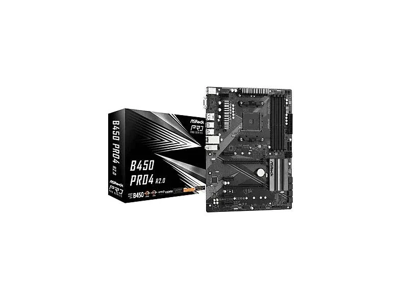 ASRock B450 Pro4 R20 AMD B450 Emplacement AM4 ATX image 1
