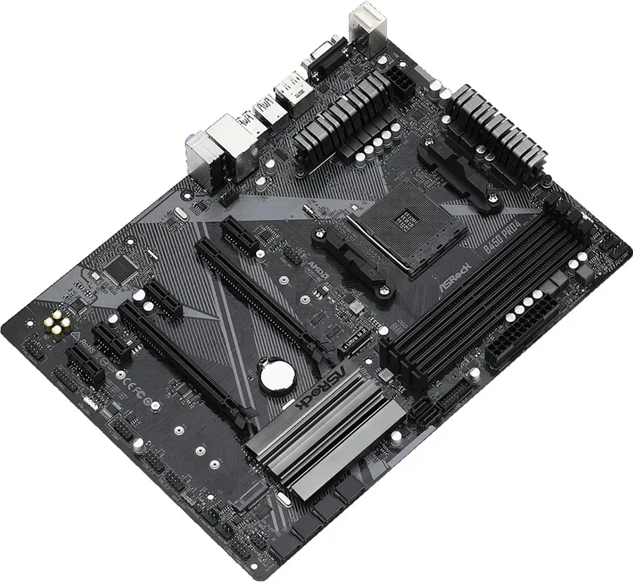 ASRock B450 Pro4 R20 AMD B450 Emplacement AM4 ATX image 3