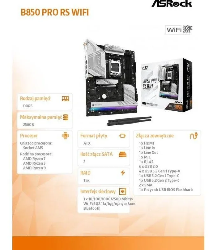 asrock B850 Pro RS WiFi  image 5