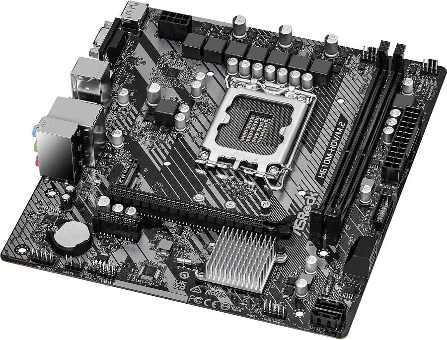 ASRock H610 LGA1700 micro-ATX H610M-HDV SATA HDMI image 3