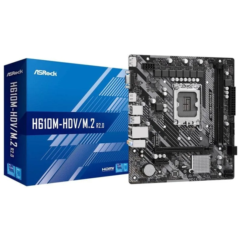ASRock H610 LGA1700 micro-ATX H610M-HDV SATA HDMI 