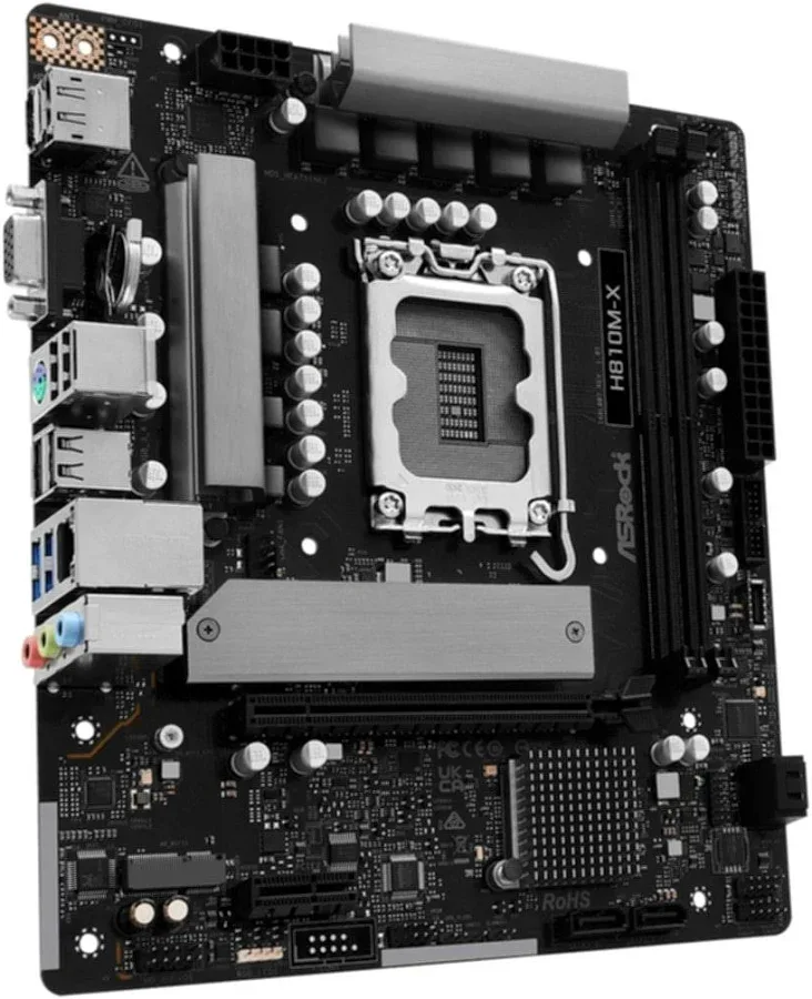 ASRock H810M-X Intel H810 LGA 1851 Micro ATX image 2