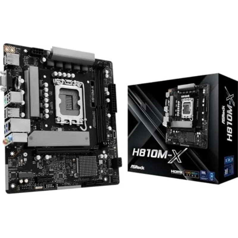 ASRock H810M-X Intel H810 LGA 1851 Micro ATX 
