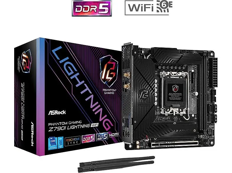 ASRock Z790I Intel Z790  Mini ITX Phantom Gaming Lightning WiFiRGB image 1