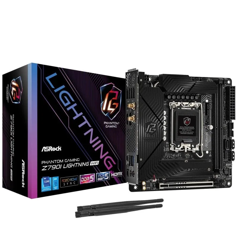 ASRock Z790I Intel Z790  Mini ITX Phantom Gaming Lightning WiFiRGB 