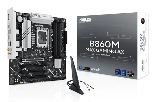 ASUS B860M MAX GAMING AX B860 LGA 1851 Micro ATX WiFi 6 