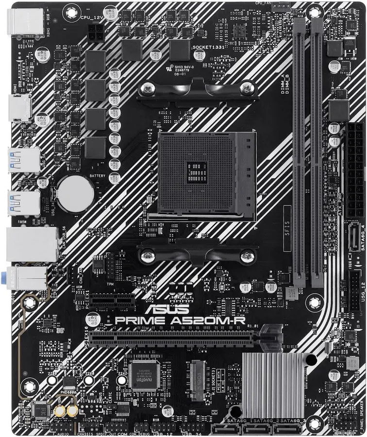 ASUS PRIME A520M-R Prise micro ATX AMD A520 AM4 image 1