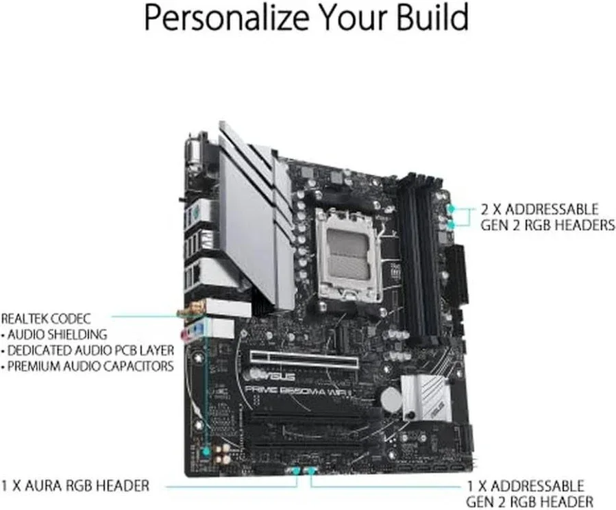 ASUS PRIME B650M-A WIFI II AMD B650 image 2