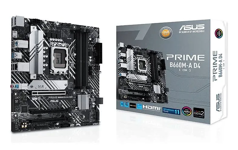 ASUS PRIME B660M-A D4-CSM Intel B660 micro ATX image 1