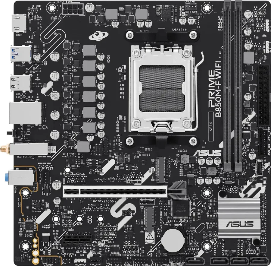 ASUS PRIME B850M-F WIFI AMD B850 micro ATX WiFi 6 image 2