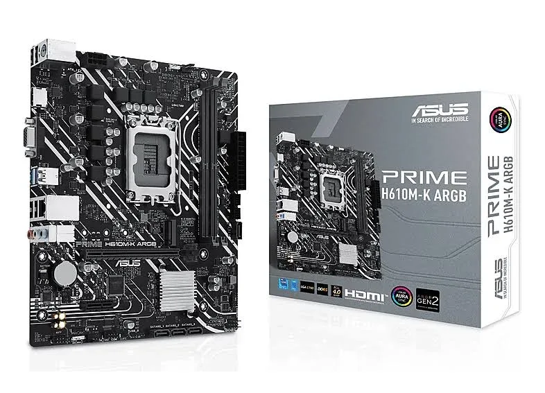 ASUS PRIME H610M-K ARGB H610 LGA1700 Micro-ATX RGB image 1