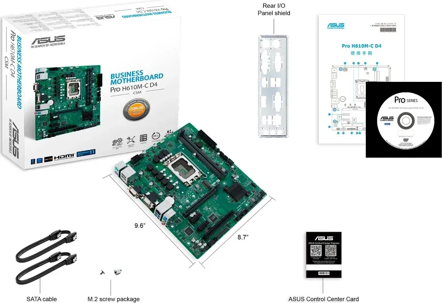 ASUS PRO H610M-C D4-CSM Intel H610 micro ATX image 4