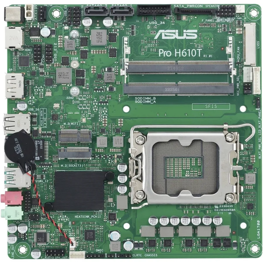 ASUS PRO H610T-CSM Intel H610 mini-ITX image 1