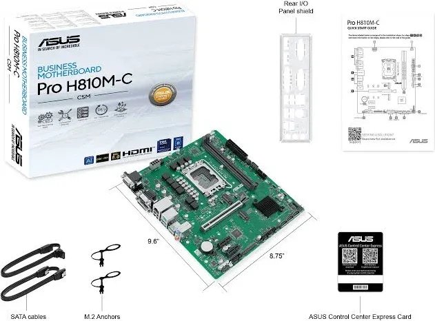 ASUS PRO H810M-C-CSM Intel H810 LGA 1851 image 4
