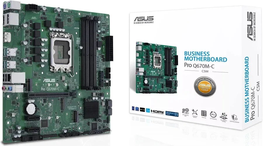 ASUS PRO Q670M-C-CSM Intel Q670 micro ATX image 1