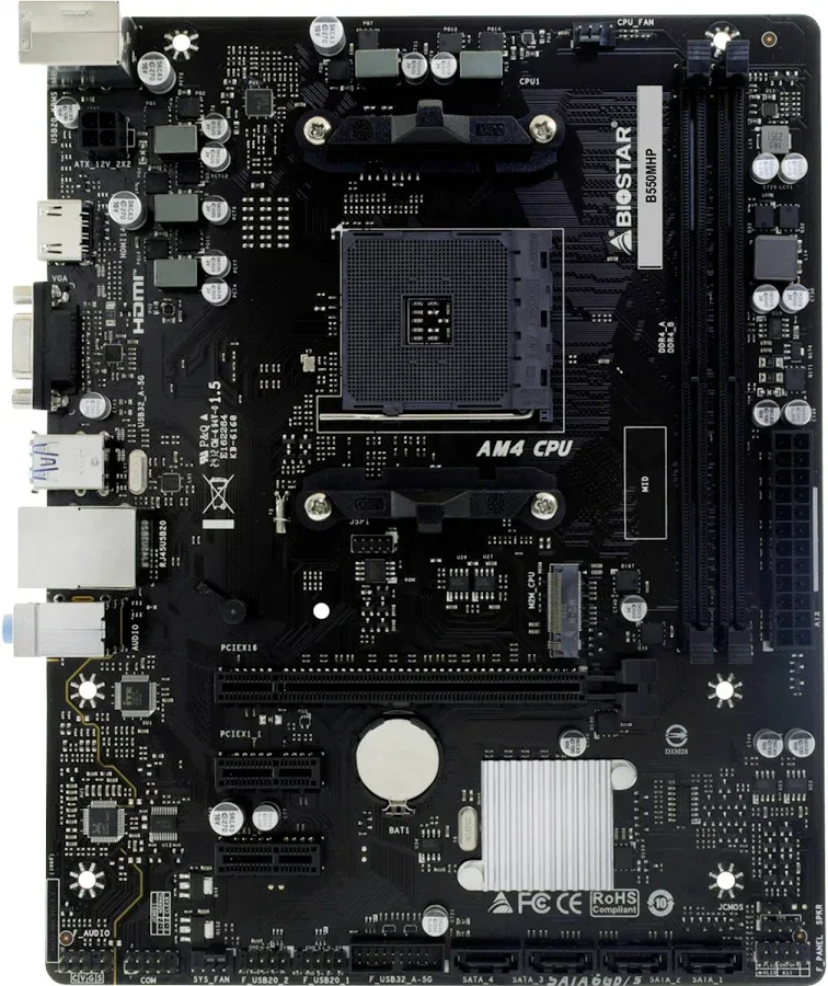 Biostar B550MHP B550 AM4micro ATX HDMI image 1
