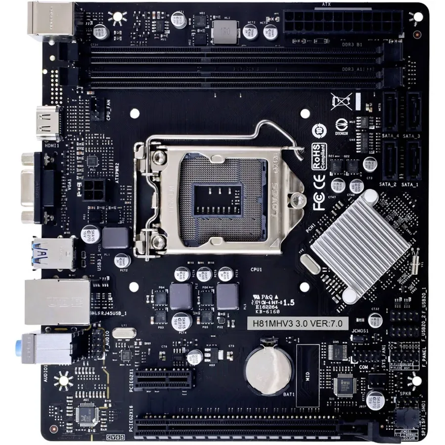 Biostar H81MHV3 30 Intel H81 LGA 1150 DDR3 Micro ATX image 1