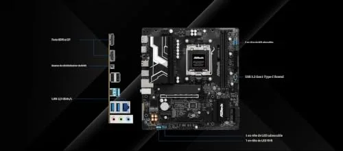 Carte Mère - ASROCK - B850M-X - Socket AM5 - Micro ATX - 1 Processeur Max - vue 7
