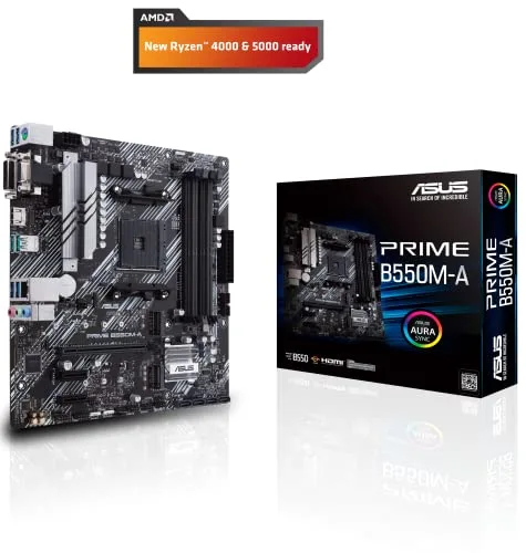 Carte mère - ASUS - PRIME B550M-A - DDR4 SDRAM - SATA-600 - PCI-Express 4.0 16x - vue 2