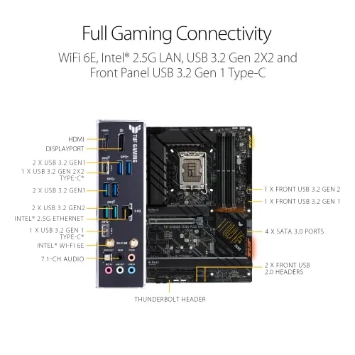 Carte Mère - ASUS - TUF GAMING Z690-PLUS WIFI - (90MB1AW0-M0EAY0) - vue 6