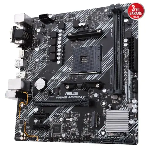 Carte mère micro ATX - ASUS - PRIME A520M-E/CSM - AM4 - DDR4-SDRAM - 64 Go - vue 2