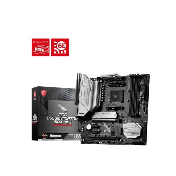 MSI MAG B550M MORTAR MAX WIFI micro ATX Wi‑Fi 6E