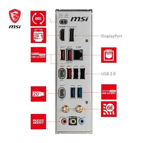 Carte mére - MSI - B650M PROJECT ZERO - vue 6