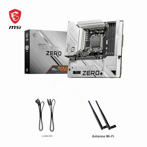 Carte mére - MSI - B650M PROJECT ZERO - vue 7