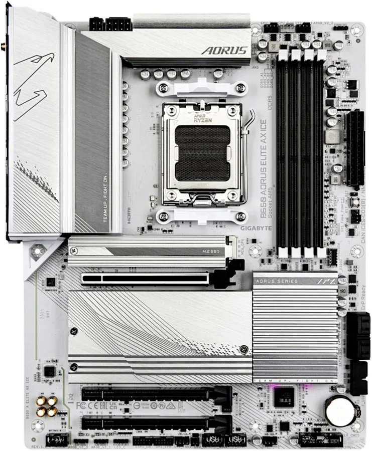 GIGABYTE B650 AORUS ELITE AX ICE B650ATX WiFi 6E RGB image 1