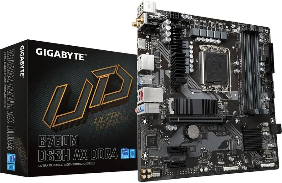 GIGABYTE B760M DS3H AX Intel B760 LGA1700 Micro-ATX WiFi 6E image 1