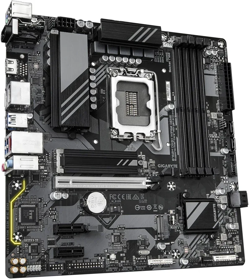 GIGABYTE B760M DS3H Intel B760 Micro-ATX WiFi 6E image 3