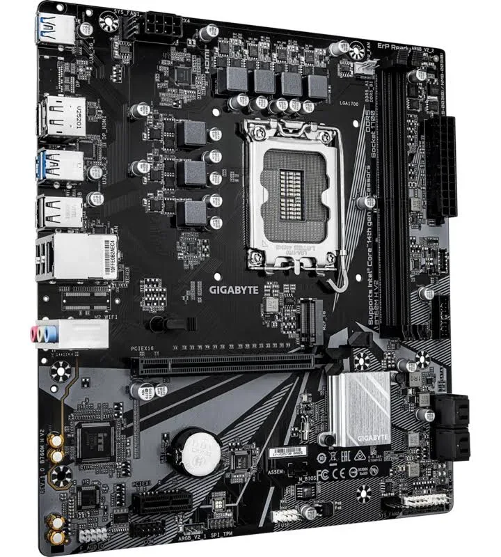 GIGABYTE B760M H V2 Intel B760 LGA1700 Micro-ATX40 image 1