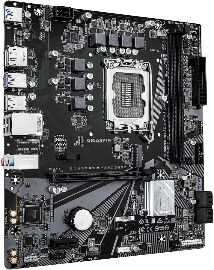 GIGABYTE B760M H V2 Intel B760 LGA1700 Micro-ATX40 image 4