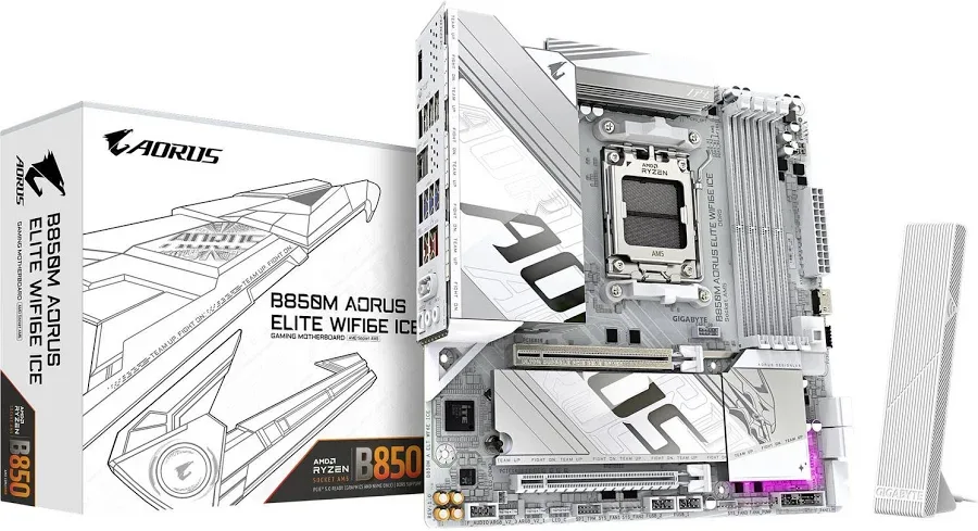 GIGABYTE B850M A ELT WF6E ICE image 1