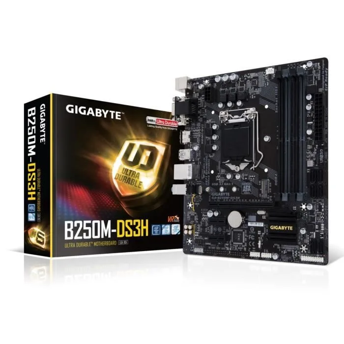 Gigabyte GA-B250M-DS3H mATX LGA1151 DDR4 64 Go