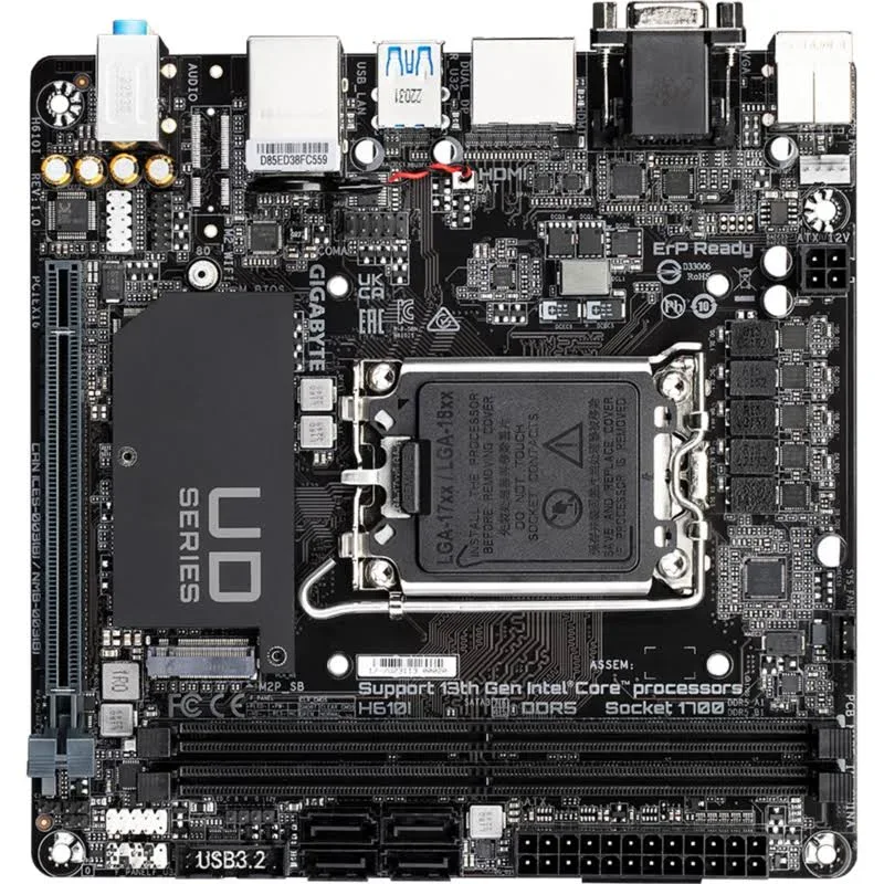 GIGABYTE H610I Intel H610 LGA1700Mini-ITX GbE image 1