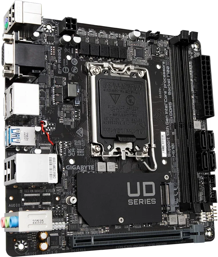 GIGABYTE H610I Intel H610 LGA1700Mini-ITX GbE image 3