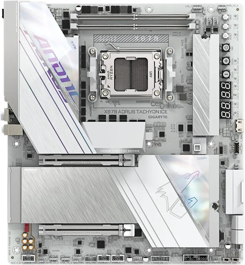 GIGABYTE X870 AORUS TACHYON ICE X870 E-ATX WiFi 7 image 2